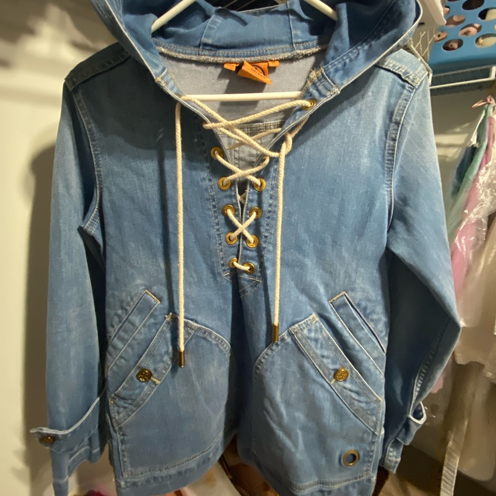 Tory Burch Denim Hoodie